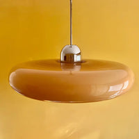 Lampe suspension OVNI emblématique de l'ère spatiale Harvey Guzzini des années 1970