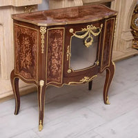Commode antique en bois marqueté