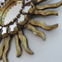 Ancien miroir soleil mural