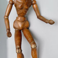 Mannequin d'artiste en bois féminin