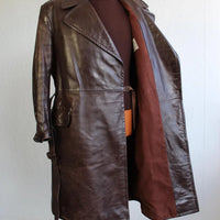 Manteau en cuir trench-coat militaire allemand