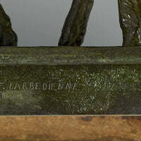 Sculpture en bronze jeune fille au chevreau circa 1926