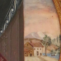 Tableau originale miniature du début du XIXeme siècle et représentant une femme
