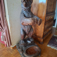 Sculpture ancien en bois ours