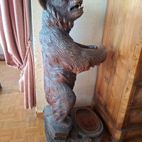 Sculpture ancien en bois ours