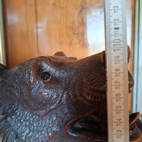 Sculpture ancien en bois ours