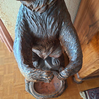 Sculpture ancien en bois ours