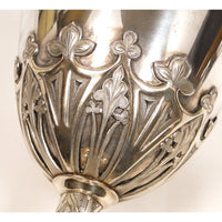 Calice en argent massif vermeil et rubis, 19e