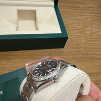 Rolex Datejust 36 126234 avec cadran bleu cannelé et bracelet Oyster
