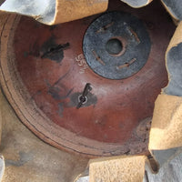 Casque à pointe modèle 1915 en cuir et métal gris