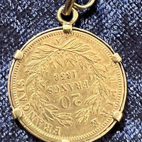 Pièce napoléon III en or montée