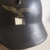casque allemand M35 lutfwaffe double insignes WW2