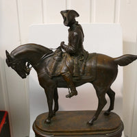 Sculpture ancienne en bronze de Rudolf Kaesbach (1873-1955). Napoléon à cheval