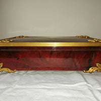 Coffret de table placage écailles style Louis XV Signé Rischmann Pau
