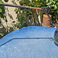 LAMPE GRAS / Belle lampe ancienne d'atelier en tôle signé GRAS /Tout d'origine