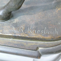 Sculpture ancienne en bronze de Rudolf Kaesbach (1873-1955). Napoléon à cheval