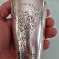 Superbe Timbale Russe Argent Massif 121 Gr Vermeil