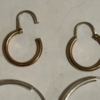Lots de bijoux anciens en or 18 k et argent massif