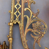 Magnifique paire de lampes , 2 x 2 toupies de piano a petrole tube verre émaillé