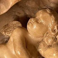 Sculpture 19ème XIXème Albâtre Grand Tour Angelot Putto Coquille Collection Rare