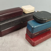 Lot de 8 boites ecrin rangement bijoux montres bijouterie joaillerie velour e44