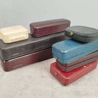 Lot de 8 boites ecrin rangement bijoux montres bijouterie joaillerie velour e44