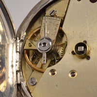 MONTRE GOUSSET ARGENT 3 AIGUILLES 12H ET 24H VINTAGE 1890 POCKET WATCH