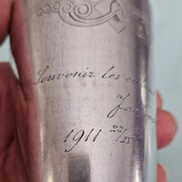 Superbe Timbale Russe Argent Massif 121 Gr Vermeil
