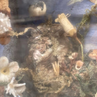 Diorama Verre filé Nevers 19è XIXè Art populaire Paysage Animaux Curiosité Rare