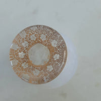 Rare Ancien Petit Vase Daum Nancy Gardeuse D Oies Verre Givré. Bordé D Or.