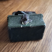Rare et ancien sac de voyage en cuir de poupée Bleuette Jumeau Bru 1900 HT