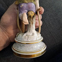 Ancien Sujet Sculpture Ange Statue Porcelaine Meissen Germany 18ème 19ème