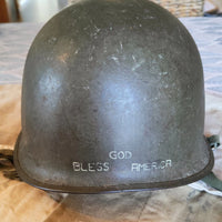 Casque US M1 WW2 29th Infantry Division D-Day Omaha Beach WW2 Normandie Insigne