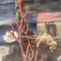 Diorama Verre filé Nevers 19è XIXè Art populaire Paysage Animaux Curiosité Rare