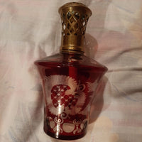ancienne lampe berger st louis,baccarat, bohème 19 ème siècle