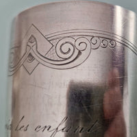 Superbe Timbale Russe Argent Massif 121 Gr Vermeil