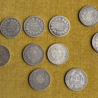 Lot 35 pièces anciennes argent ecu xix ème nap 3 louis philippe leopold hercule