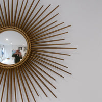 MIROIR OEIL SORCIERE VINTAGE SIGNE CHATY VALLAURIS POILLERAT SUNBURST MIRROR XX