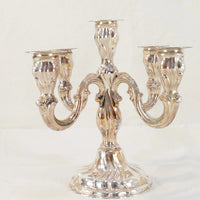 Bougeoir candelabres en argent massif 925 d'epoque 19eme