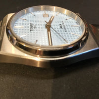 Montre Tissot PRX Powermatic 80 automatique cadran bleu Tiffany bracelet acier