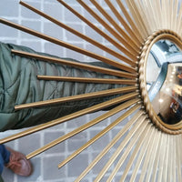 MIROIR OEIL SORCIERE VINTAGE SIGNE CHATY VALLAURIS POILLERAT SUNBURST MIRROR XX