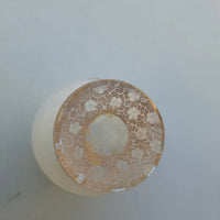Rare Ancien Petit Vase Daum Nancy Gardeuse D Oies Verre Givré. Bordé D Or.