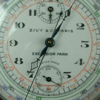 Ancienne montre a gousset chronographe suisse zivy & cie