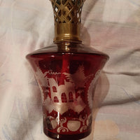 ancienne lampe berger st louis,baccarat, bohème 19 ème siècle