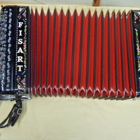 Rare et magnifique ancien accordéon diatonique FISART