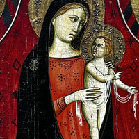Tableau Ancien Vierge à l’Enfant Jésus Peinture Religieuse Retable Renaissance