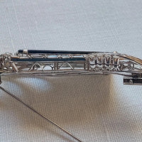 Ancien bijou en or blanc 14k