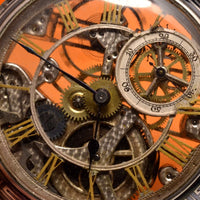 MONTRE ANCIENNE RARE GOUSSET SQUELETTE ARGENT NIELLO 1900 VINTAGE POCKET WATCH