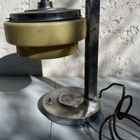 Lampe de bureau  verre opalin métal chromé années 40