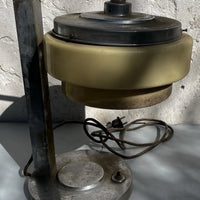 Lampe de bureau  verre opalin métal chromé années 40